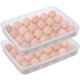 thumbnail image 1 of Porta huevos OJYUDD, contenedor de plástico apilable para 48 huevos, 1 of 7