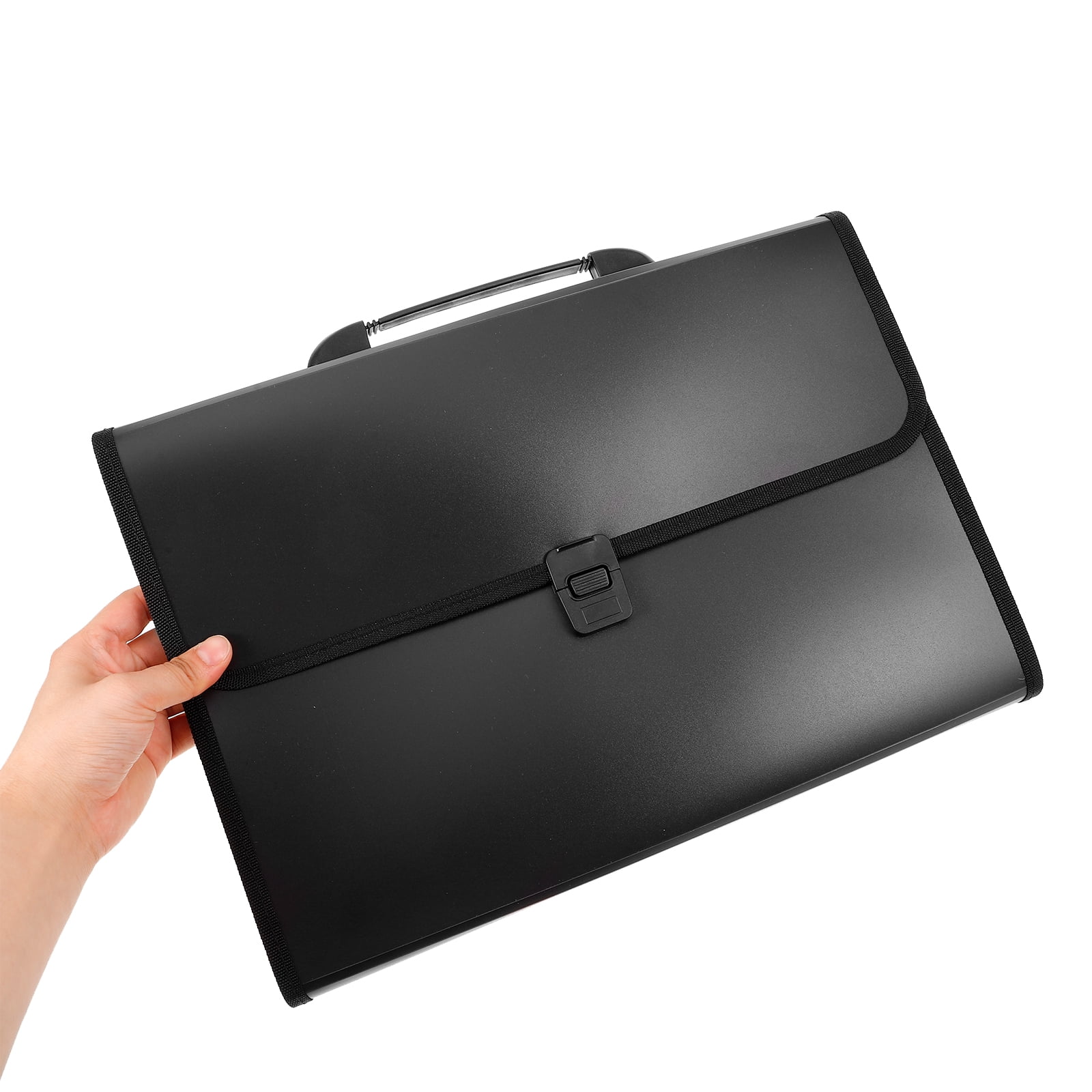 unbranded 2pcs Expanding File Folder File Storage Bag Accordion File Folder Handheld File Organizer File Container