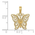thumbnail image 3 of 14K Yellow Gold Charm Pendant Themed 20 mm 16 Cut-Out Butterfly Large, 3 of 4