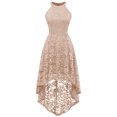 thumbnail image 5 of Dressystar Women Halter Floral Lace Cocktail Party Dress Female Knee Length Bridesmaid Dress, 5 of 10