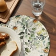 thumbnail image 3 of White Daisy Round 15 Inch Placemats Set of 6, Spring Floral Eucalyptus Leaves Summer Botanical HeatResistant Non Slip Place Mats for Dining Table, Wipeable Braided Kitchen Table Mats for Housewarming, 3 of 9