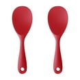 thumbnail image 1 of tssuouriy 2pieces Anti-scalding Pot Rice Spoon Easy To Clean And Non-stick Hanging Silicone Rice Spoon Red, 1 of 6