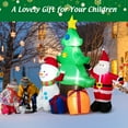 thumbnail image 3 of Gymax 7.2FT Inflatable Christmas Tree Snowman Santa Gift Bag Combination w/ LED Lights, 3 of 10
