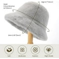 thumbnail image 2 of Bucket Hat Scarf Set for Women, Faux Fur Winter Hats for Women, Thick Neck Warmer Collar Scarf for Women, 2 of 7