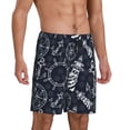 thumbnail image 2 of Balery Anchor and Lighthouse Pantalones cortos de pijama de punto de algodón para hombre con cinturilla y bolsillos-X-Large, 2 of 6