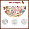 thumbnail image 6 of Lsque Sanrio Print Christmas Tree Skirt with Ties and Velcro,Xmas Holiday Decorations, Adjustable Tree Skirt-30", 6 of 6