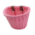 thumbnail image 4 of koolsoo Kids Bike Basket Front Handlebar Basket Handwoven Multi Purpose Fits Most Bikes Pink, 4 of 9
