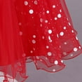 thumbnail image 3 of Girls Tulle Tutu-Dresses Sleeveless Semi-Formal Cocktail Gowns Toddlers Kids Cute Polka Dot Printed High Waisted Bowknot Evening Dress 3-10Y, 3 of 8