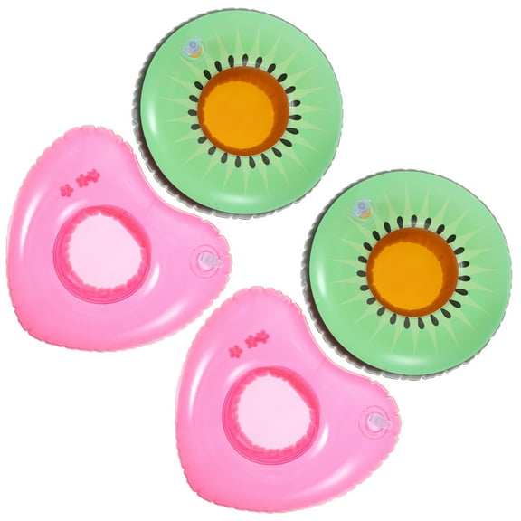 OUNONA  4 Pcs Pool Supplies Floating Inflatable Cup Holders Jumbo River