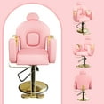 thumbnail image 7 of Historyli Reclining Barber Salon Chair,360°Swivel Barber Chair with Heavy Duty Hydraulic Pump for Hair Stylist Barbershop Home Spa Shampoo,Pink, 7 of 7