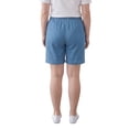 thumbnail image 5 of (2 pack) Turtle Bay New York Womens Lightweight Pull On Denim Shorts Elastic Waist Plus Size, 5 of 9