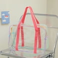 thumbnail image 2 of Bolso Verano playa PVC transparente gran capacidad Bolso estudiante misceláneas Bolso de almacenamiento, 2 of 6