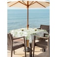 thumbnail image 3 of Outdoor Tablecloths with Umbrella Hole & Zipper, Watercolor Forest Sage Green 60x60 Inch Square Tablecloths, Abstract Art Modern Trees Waterproof Table Cloth, Patio/Pool/Picnic Table Covers, 3 of 8