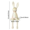thumbnail image 6 of sunsanly Sitting Rabbit Figurine Long Ears Bunny Resin Statue Sculpture Home Office Bookshelf Desktop Animal Decoration Ornament, 6 of 8