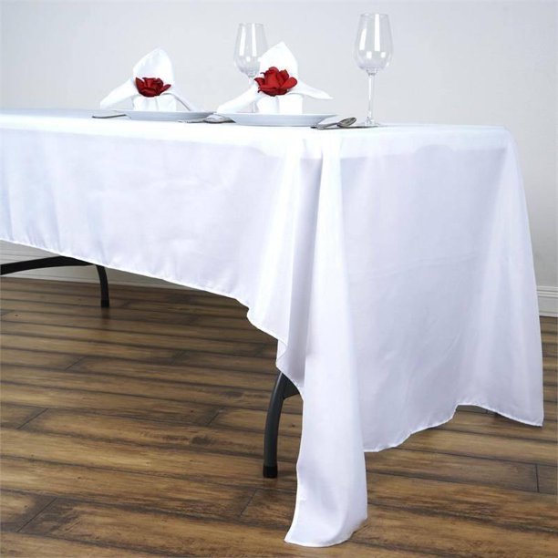 Efavormart 60x126" WHITE Wholesale Linens Rectangle Polyester