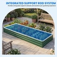 thumbnail image 5 of Dextrus 12x4x1ft Galvanized Metal Raised Garden Bed with Gloves, Stakes & Support Rod for Outdoor Vegetables Flowers, Green, 5 of 6