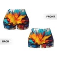 thumbnail image 5 of Lsque Colorful Paint Print Pattern High Waisted Biker Shorts for Women-Tummy Control Fitness Athletic Workout Running Yoga Gym Shorts,Moisture-Wicking-X-Large, 5 of 9