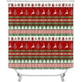 thumbnail image 2 of 4PCS Christmas Shower Curtain Set, Snowflake Green Pine Tree Winter Holiday New Year Bathroom Decor, Waterproof Fabric Shower Curtain, Non-Slip Bath Mat Bathroom Rugs, Xmas Gifts, 2 of 7