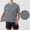 #Gray, variant on DPTALR Men's Stretchy Casual Fashion Solid Color Running Fitness Short Sleeve Workout T-shirt,Blue, M