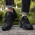thumbnail image 2 of & All-Season Low-Top Hiking & Running Shoes - for Outdoor, Trail, Urban - Unisex Casual Athletic Footwe Heavy-Duty Tread Traction, Breathable Fabric Upper & Rubber Sole, Black/Grey Trekking Sneakers, 2 of 9
