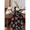 thumbnail image 4 of Christmas Tree Burlap-Cotton Table Runner 72 Inches Long,Brown Black Red Xmas Tree Classical Black Farmhouse Table Runners,Outdoor Dining Tablecloths Decor for Baby Shower/Party/Wedding 16x72, 4 of 9