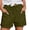 Army Green, variant on WAYUTE Womens Shorts Straight Leg High Waist Sports Loose Shorts Trendy Solid Color with Pockets Stretchy for Summer Daily Wear