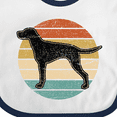 thumbnail image 4 of Inktastic Vizsla Dog Retro Sunset Boys or Girls Baby Bib, 4 of 4