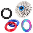 thumbnail image 3 of Flywheel, Ultra-light Ring Cover, Cassette Lock Cover Bicycle Chain Cover Lock Ring for Road Bikes(Blue), 3 of 4