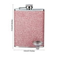 thumbnail image 6 of iMucci Stainless Steel Colorful Glitter Hip Flask for Liquor with Funnel- Stores 8 Ounces/240ml, Pink, 5.3in Height, 6 of 9