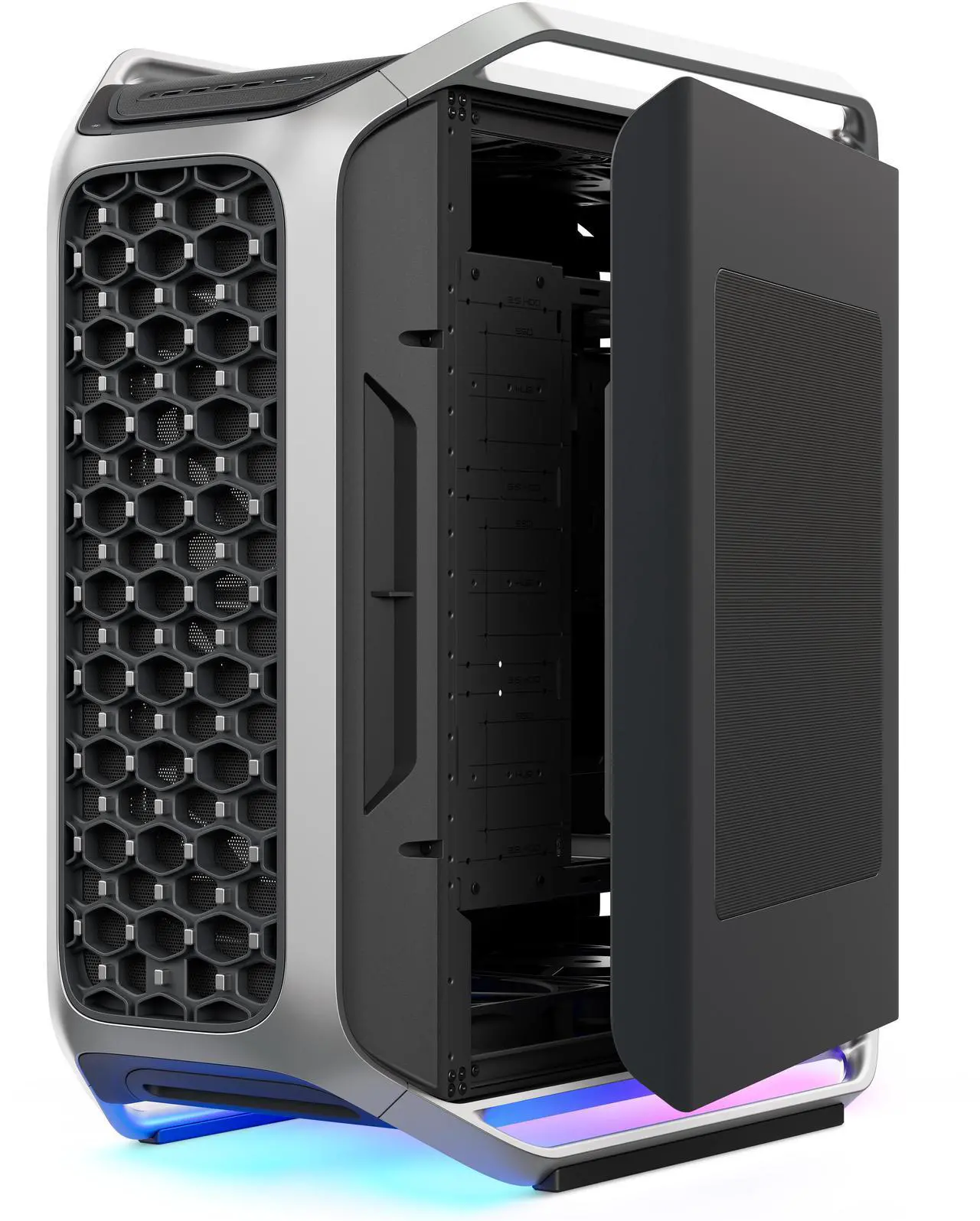 Cooler Master Cosmos Alpha Full Tower ATX PC Case - Flagship Curved Aluminum Frame, Powerful 200mm Dual Intake Fans, Fits 400mm GPUs & 420mm Radiators, ARGB Chassis Underglow, Limited Edition