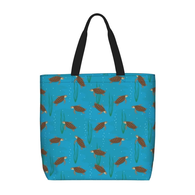 Balery Sea Turtle Bolsa de Mano para Mujeres con Cremallera, Bolsa de Gimnasio con Compartimentos, Bolsa para Laptop, Bolsa para Trabajo