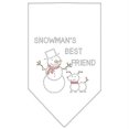thumbnail image 1 of Snowman's Best Friend Rhinestone Bandana White Large, 1 of 1