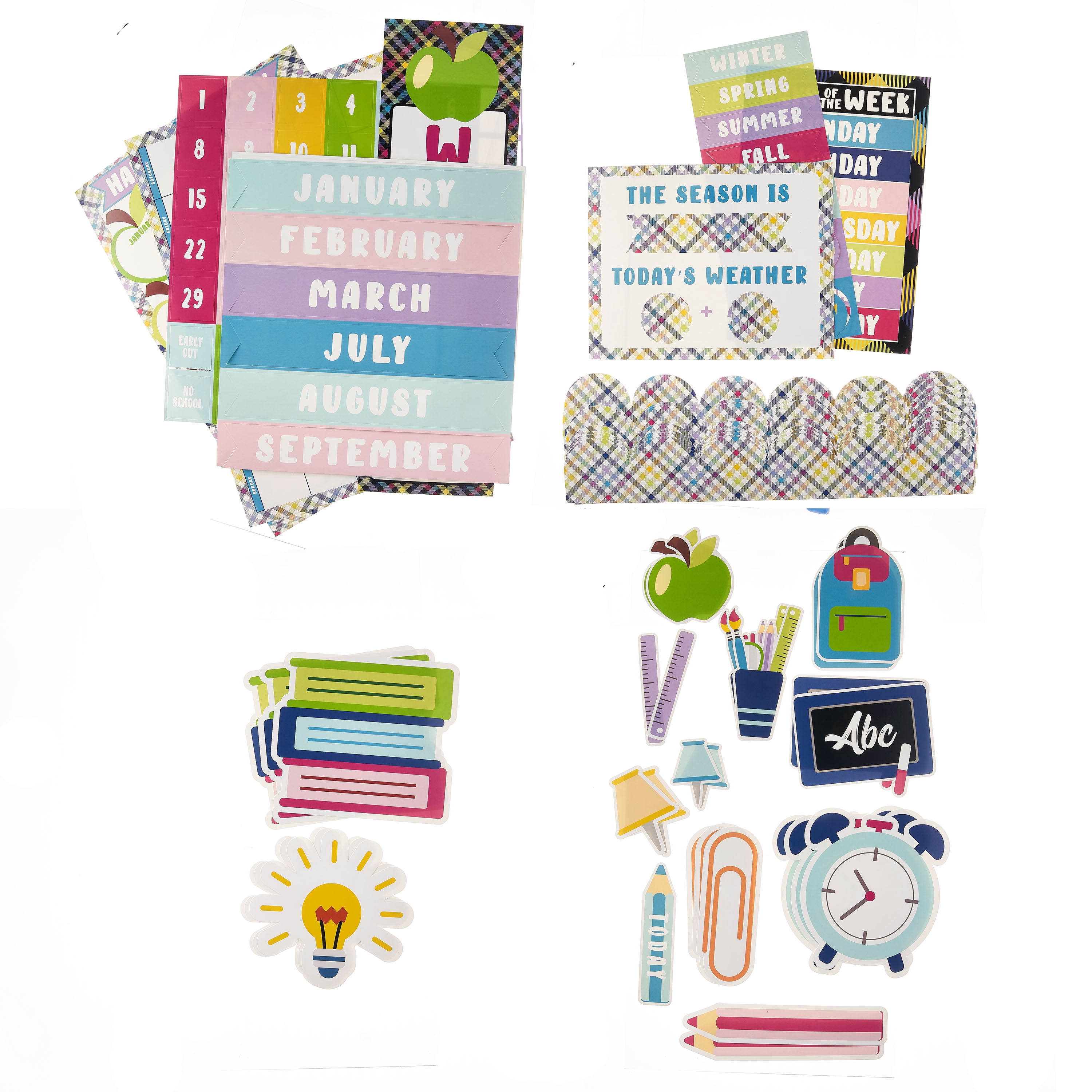 Pen+Gear Paper Bulletin Board & Calendar Set, 117 Pieces Included, Assorted Sizes.