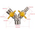 thumbnail image 3 of Monstrate Conector de manguera de de 3 vías, válvula de derivación tipo Y duradera resistente al desgaste de cobre, interruptor de grifo de Suministros de limpieza para el hogar Monstrate HA077610-01, 3 of 6
