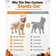 thumbnail image 6 of Pet Dinosaur Costume, Soft Plush T-Rex Skeleton Halloween Costume for Dogs | Cosplay Clothes for Medium & Large Dog and Cats Funny Adorable Glow-in-the-Dark Dino Outfits Big Breeds For Party Family, 6 of 7