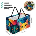 thumbnail image 2 of Cat Reusable Foldable Oxford Cloth Grocery Storage Bag Laundry Bag Toy Basket Large Capacity Bag, 2 of 7