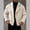 c01Beige, variant on Mens Cropped Woolen Blend Trench Coat Long Sleeve Notched Collar Full Zip Peacoat Winter Warm Outerwear with Pockets Beige L