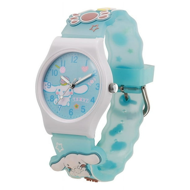 Reloj de dibujos animados explosivos para niños, reloj de cuarzo con puntero digital 3D para estudiantes de primaria, al de muñecas Sanrio