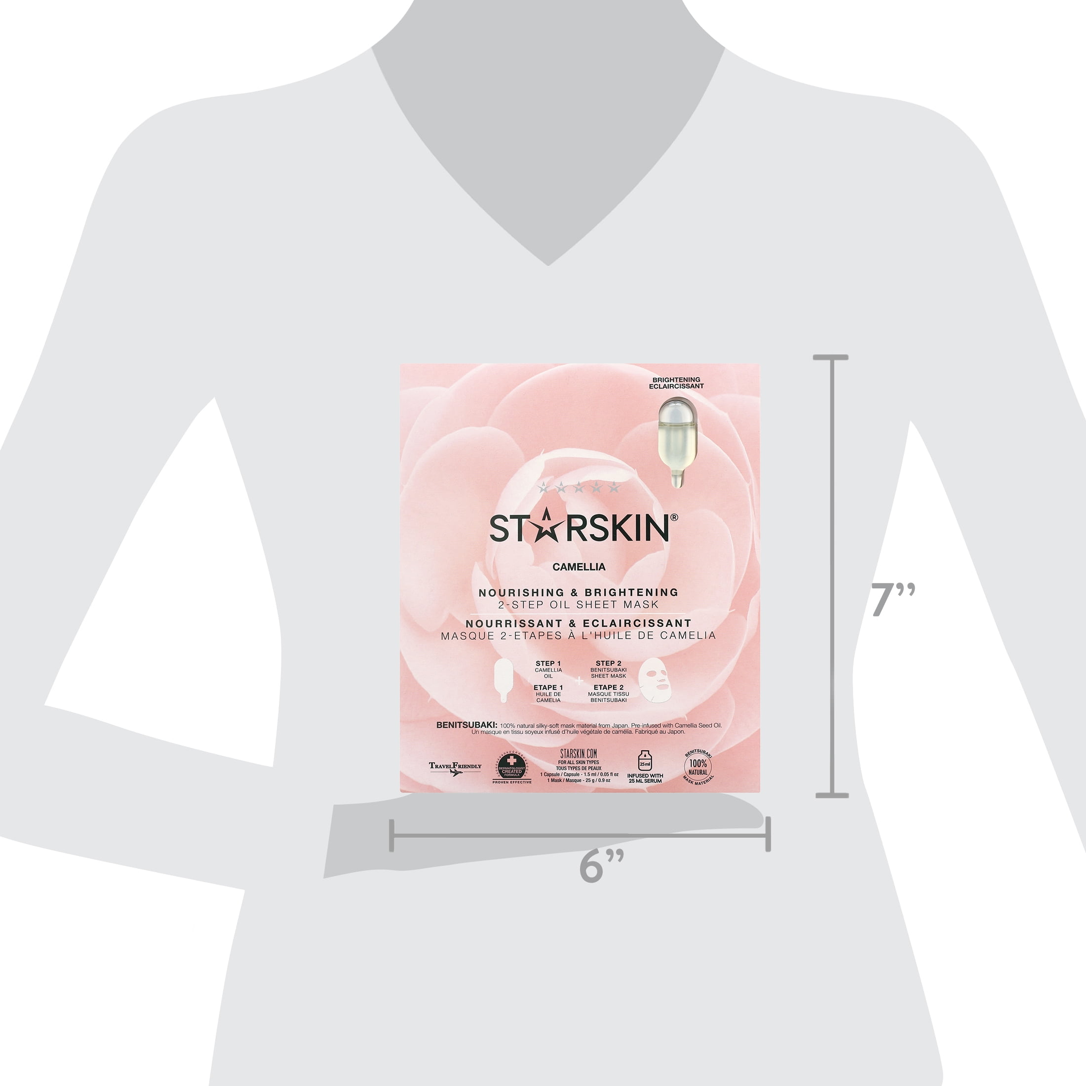 Starskin Camellia Nourishing & Brightening, Oil Sheet Mask, 1.4 oz