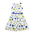 thumbnail image 2 of Girls Dress Plaid Checkered Tulle Floral Printed Dot Belt 2, 2 of 4