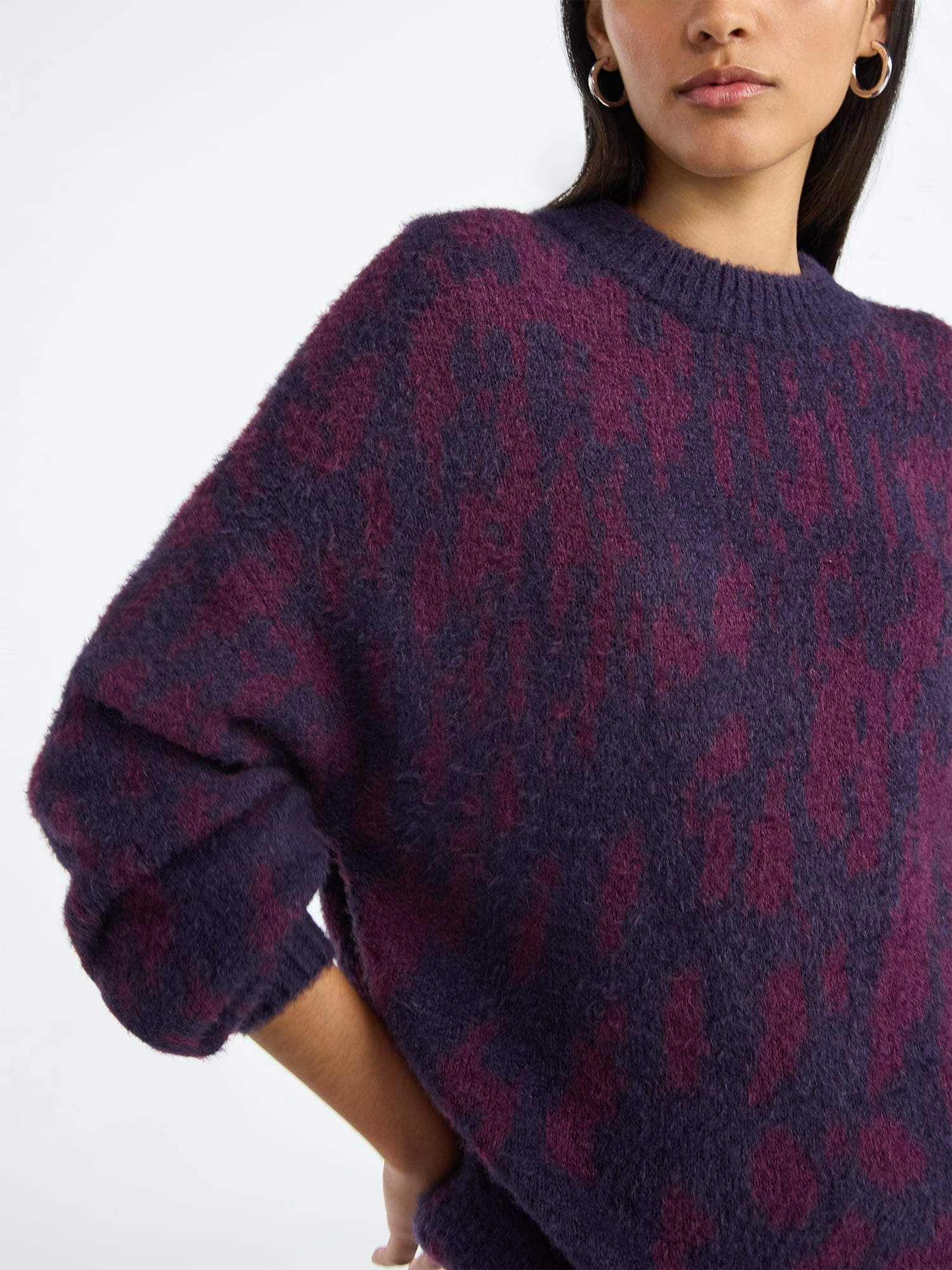 Scoop Women's Tunic Sweater with Long Sleeves, Midweight, Sizes XS-XXL
