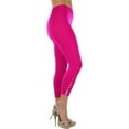 thumbnail image 5 of ToBeInStyle Women's Rhinestone Accent Ruched Capri Leggings, 5 of 7