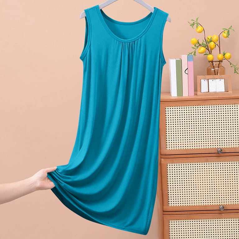 Chemise De Nuit Courte Sans Manches Pour Femme - 100% Coton, Pyjama été, Neuf Avec étiquettes