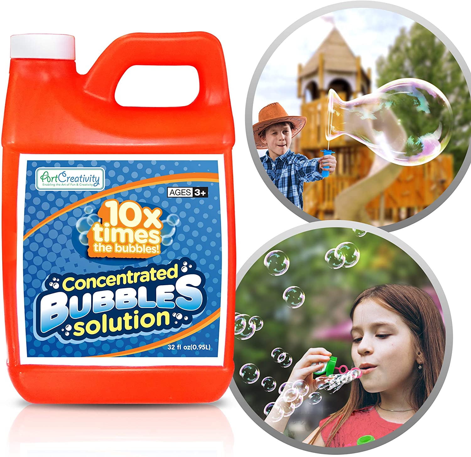 JoyX Concentrated Bubble Solution Refill for Bubbles Toys, Up to 2.5