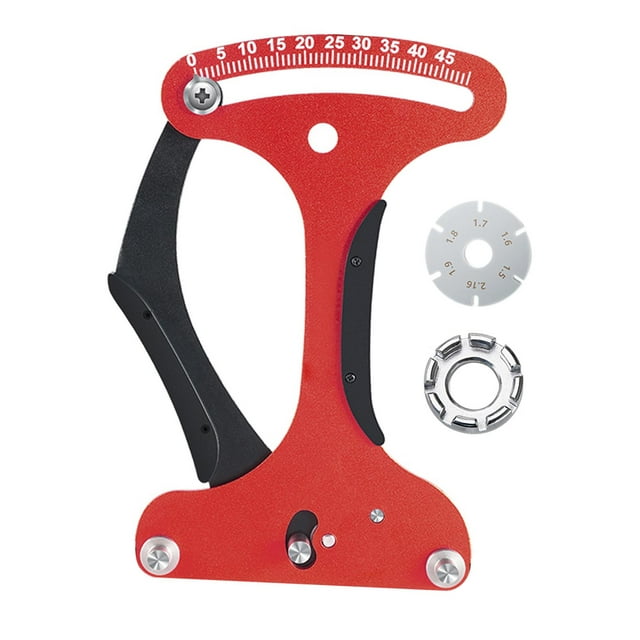 Outil à Rayons de Tensionmètre, Tensionmètre de Réglage de Jante de Vélo de Montagne pour la Fabrication Ou la Correction de Rayons de Roue Rouge