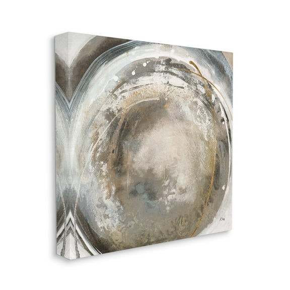 Stupell Industries Avante-Garde Abstraction Beige Circular Swirls,24 x 24,Designed by K. Nari