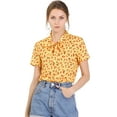 thumbnail image 1 of INSPIRE CHIC Blouse Imprimée à Manches Courtes avec Nœud pour Femmes, 1 of 7