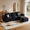 Black, variant on Cubente 108" Cloud Sectional Couch, Boneless Couch, L Shaped Couch with Ottoman, Chenille Modular Sofa for Living Room
