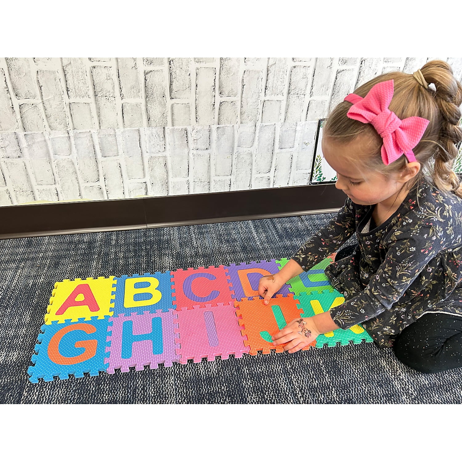 Kore Design Foam Play Mat for Kids Interlocking Alphabet and Numbers Assorted Colors Set (KDFM-3001)