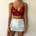 thumbnail image 4 of Chaleco de mujer Crop Lace Wire Free Bra Lencería Sexy con cuello en V Ropa interior Camisola Fridja nalpqowj37665, 4 of 8